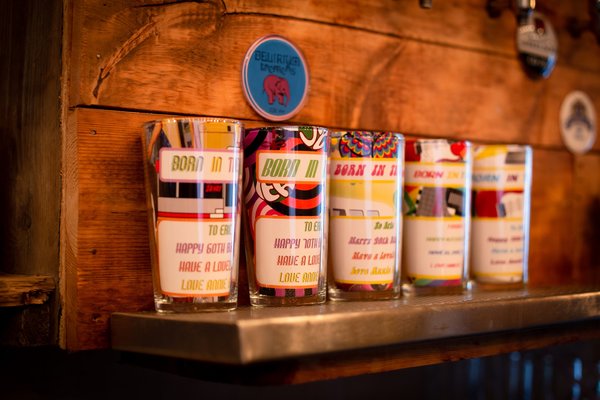 50s,60s,70s,80s,90s Beer Glass Perfect gifts for weddings, birthdays, wedding party presents, personalized personalised gifts, barware