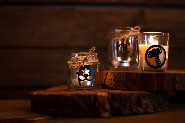 Superhero Candle Small Medium Large Wax Fill Wedding Favours Favor Fairytale Gift Present Lanterns Custom Personalised Personalized