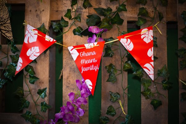 Ohana Means Family Red Bunting Wedding Birthday Parties Luau Hawaiian Themed Party Decor Decorations Jungle Party Dinosaurs Palm Leave