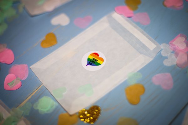Rainbow Love Heart Confetti LGBTQ Wedding Decor Engagement Party Favours Favors Mr and Mr Mrs and Mrs biodegradable Personalised Custom