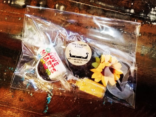Rapunzel Fairytale Kit in Bag! Perfect Fairytale Themed Weddings Favours Favors Baby Shower Rapunzel Themed Wedding Yellow Sunflowers Gift