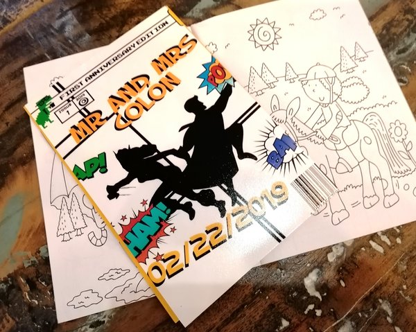 Superhero Colouring Book Comic Books For Weddings, Parties, Christenings, Baby Showers, Birthday Boy and Girl Coloring Book Custom Comic