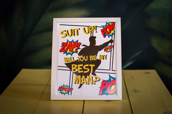 Superhero Couples Framed Print!Personalised Personalized With Superheroes and Names!Perfect Gift For Paper Anniversary Custom Comic Hero