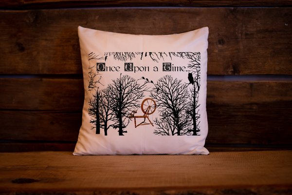 Fairytale Woodland Cushion Personalised Personalized Custom Fairytale Beauty and the Beast Wedding Engagement Sleeping Beauty Aladdin Alice