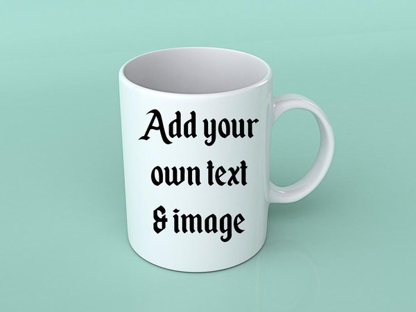 Personalised Mug Customised With Own Text and Images Custom Personalized Gift For Birthdays, Wedding, Engagements, Anniversaries, Thank You