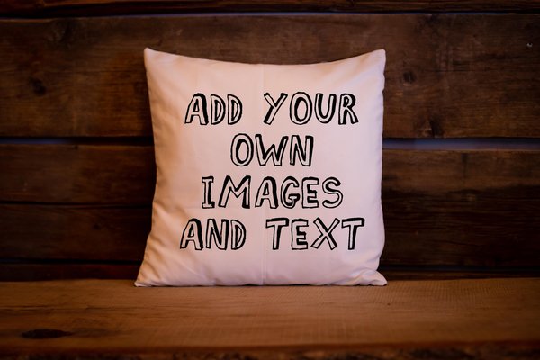 Custom Cushion Photo and Text Add Your Own Personalisation Personalized Customised Cushion Sleeve Cover Home, Bedroom, Snug, Bedroom,Nursery