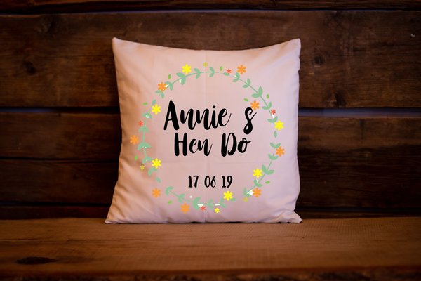 Hen Do Cushion Personalised Personalized!Perfect Gift For Bride, Maid of Honor,Bridesmaid, Family and Friends,Mother of Bride Groom Party