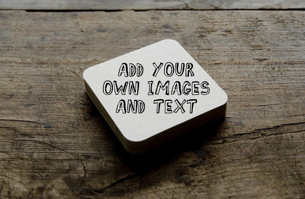 Customised Coaster Personalised Personalized Gift Favours Favors Birthday Wedding Engagement Party School Kitchen Custom Father's Day