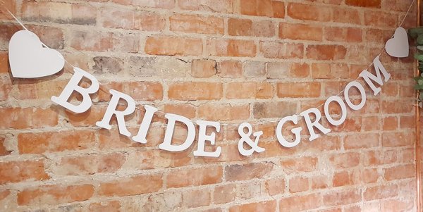 Bride & Groom Bunting Wedding Day Decorations Decor Hen Do Hen Party Bachelorette Party Bunting Decorations Flower Bridal Bride Party Card