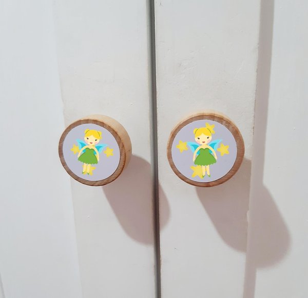 Tinker Bell Handles Drawer Handles Knobs Perfect for Upcycling Wardrobe, Chest of Drawers, Door, Fairy Bedroom, Girls Room, Tinkerbell