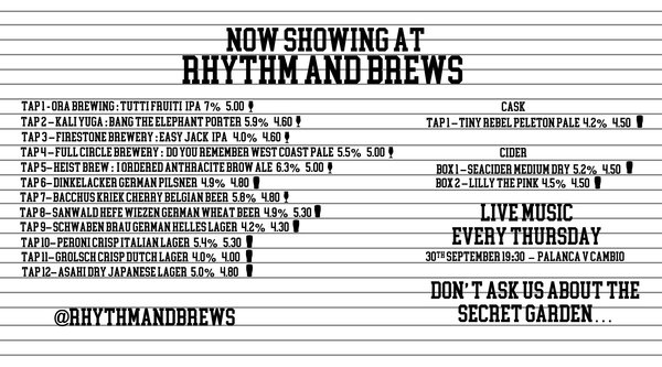 Bar Drinks Display for Television Screen Tv Screen Pub Drinks Digital File Beer Gin Wine List Sign SIgnage Personalised Custom Cinema Screen