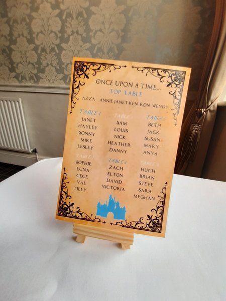 Fairytale Castle Table Plan Correx Board Wedding Seating Chart Plan Fairytale Table Plan Wedding Custom Personalised Personalized