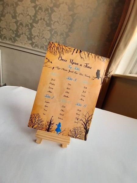 Alice in Wonderland Table Plan Correx Board Wedding Seating Chart Plan Fairytale Woodland Table Plan Wedding Custom Personalised Cheshire