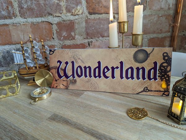 Wonderland Sign Alice in Wonderland Wedding Centrepiece Party Props  Signage Wedding Signage Fairytale Weddings Wonderland