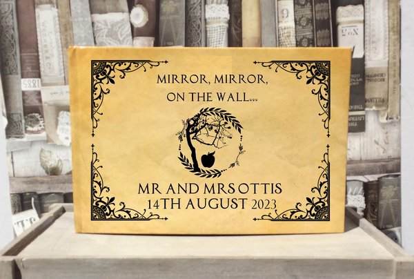 Snow White Wedding Black Guestbook Personalised Personalized Perfect for Woodland and Fairytale Weddings Scrapbook Album Custom Wedding