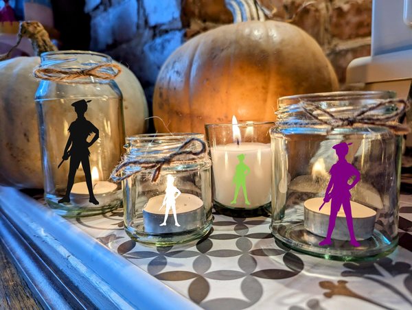 Peter Pan Small Medium Large Wax Fill Wedding Favours Favor Fairytale Gift Present Lanterns Custom Personalised Personalized