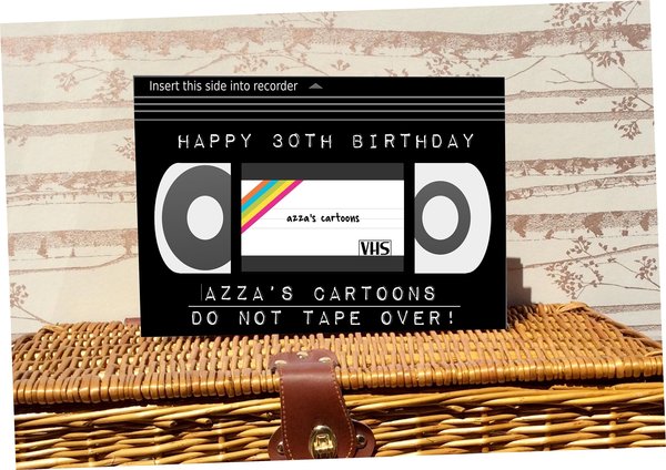 Video VHS Retro Birthday Book Custom Personalised Personalized Guestbook Birthday Party Decor Decorations Themed Parties Custom Presents