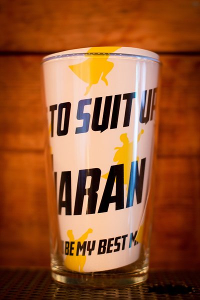 Superhero Flyers Personalised Beer Glass Perfect gifts for weddings, birthdays, wedding party presents, personalized personalised gifts