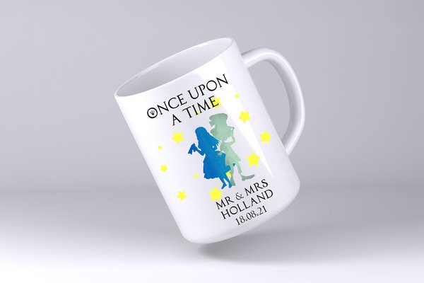 Alice and Mad Hatter Custom Mug Colour Mug Coffee Tea Gift Kitchen Fairytale Wonderland Personalised Personalized Custom Gift Present
