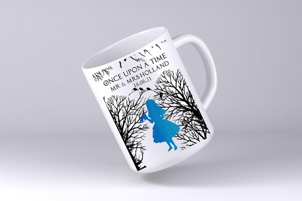 Alice in Wonderland Mug Custom Personalised Personalized Woodland Mother's Day Mum's Kitchen Gift Mug Cup Coffee Tea Teacher Silhouette