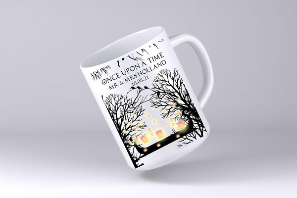 Rapunzel Boat Lanterns Wedding Mug Custom Personalised Personalized Woodland Mother's Day Mum's Kitchen Gift Mug Cup Coffee Tea Teacher Gift