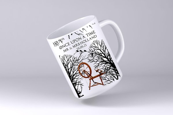 Sleeping Beauty Wedding Mug Custom Personalised Personalized Woodland Name Mother's Day Mum's Kitchen Gift Mug Cup Coffee Tea Teacher Gift