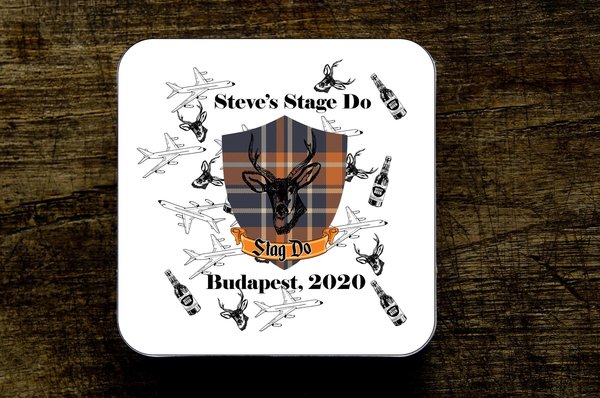 Stag Do Beer Coaster Personalised Personalized Perfect For Stag Do Parties, Gifts, Present, Favor, Favours. Best Man, Usher, Groomsman Gift
