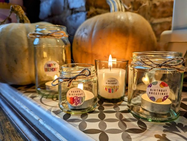 Happy Birthday Candle Balloons Candle Small, Medium, Large, Wax Candle Birthday Present Gift Candle Home Mum Mom Teacher Staff Doctor Gift