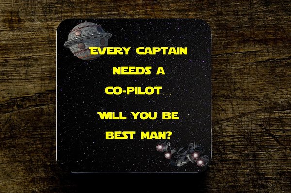 Space Coaster Will You Be My Best Man,Groomsman,Usher,Paige Boy?Personalised Personalized!Perfect for Space Wedding Co Pilot Captain Party