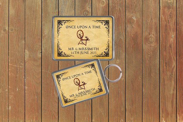 Sleeping Beauty Wedding Keychain  Keyring Magnets Favours Favors Personalized Personalised Custom Brithday Wedding Fairytale Engagement