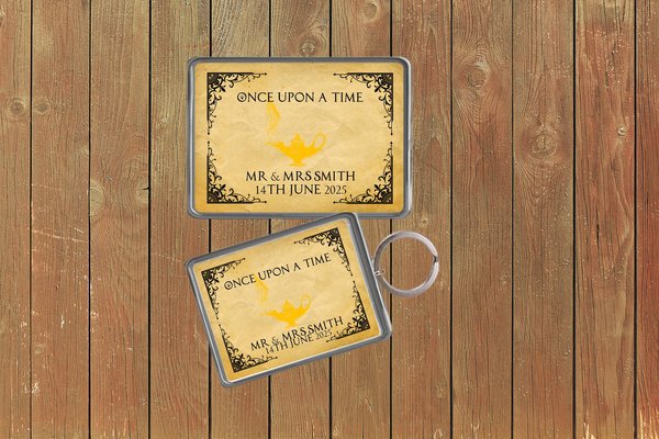 Aladdin Lamp Wedding Keychain  Keyring Magnets Favours Favors Personalized Personalised Custom Brithday Wedding Fairytale Engagement