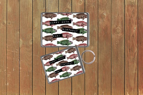 Fishing Fisherman Keychain  Keyring Magnets Favours Favors Personalized Personalised Custom Brithday Wedding Birthday Father's Day Dad Gift