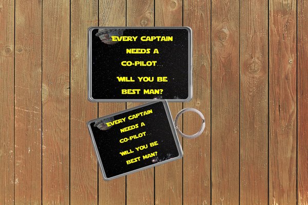 Space Keychain Keyring Magnets Favours Favors Personalized Personalised Custom Will you be my Best Man, Groomsman, Usher,Bridesmaid Gift