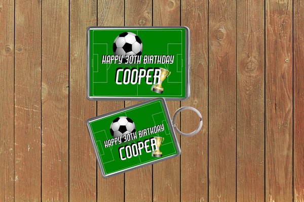 Football Soccer Keychain  Keyring Magnets Favours Favors Personalized Personalised Custom Brithday Wedding Birthday Father's Day Dad Gift