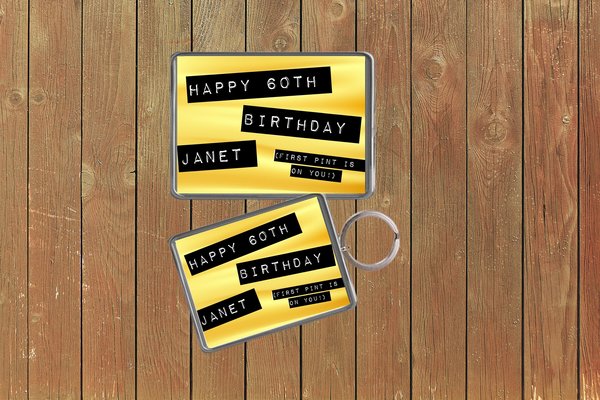 Gold Birthday Keychain Keyring Magnets Favours Favors Personalized Personalised Custom Birthday Party Bag Gifts Big Birthday Gift