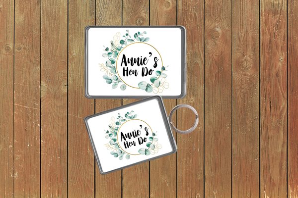 Flower Hen Do Keychain Keyring Magnets Favours Favors Personalized Personalised Custom Will you be my Bridesmaid, Maid of Honour,Bride Squad