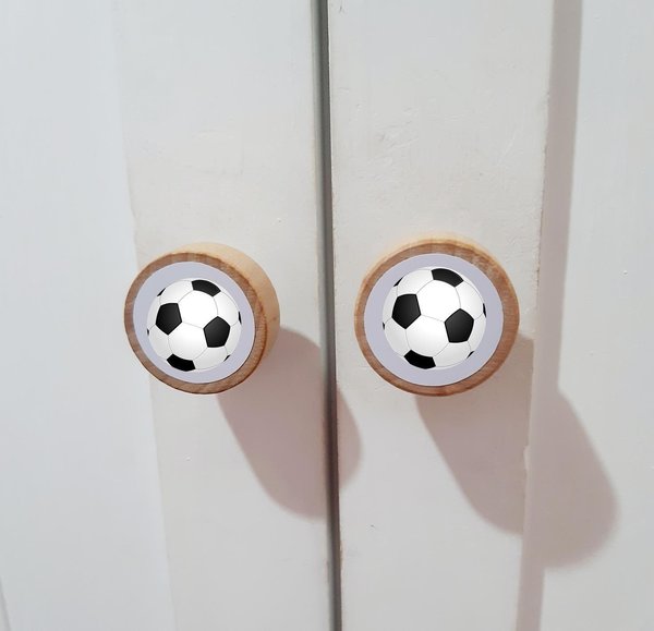 Football Wardrobe Handles Drawer Handles Knobs Perfect for Upcycling Wardrobe, Chest of Drawers,Door, Boys Bedroom Soccer World Cup Sports
