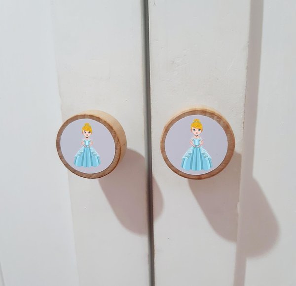 Princess Cinderella Handles Drawer Handles Knobs Perfect for Upcycling Wardrobe, Chest of Drawers, Princess Bedroom,Girls Room,Fairytale