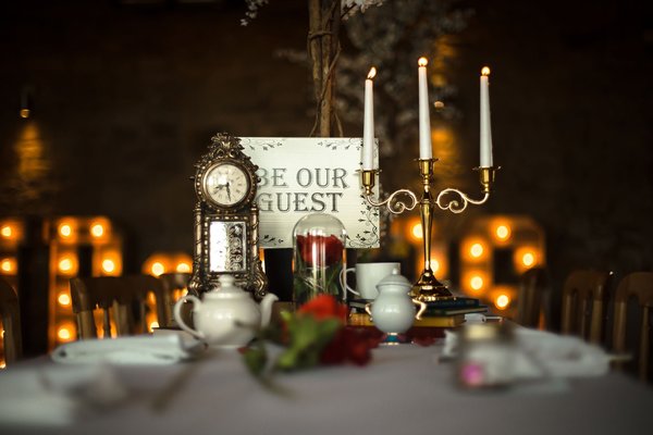 Beauty and the Beast Gold Candelabra Perfect for Fairytale and Fantasy Themed Weddings Centrepiece Candlestick Holder