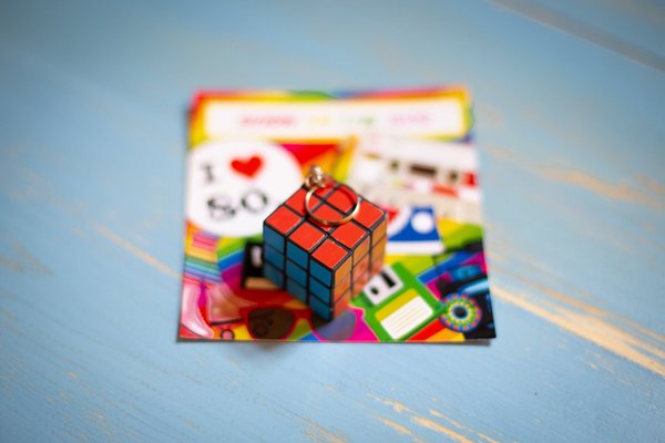 80s Birthday Keychain and Game Born in the 80s Retro Keepsake Gift Party Bag Favors Favours I Love 80s 80's Eighties Games Puzzles Keyring